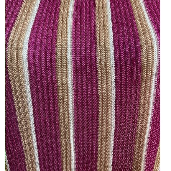 New Future Collective x Jenny K. Lopez Striped Strappy Tank Pink Gold Medium - Picture 4 of 6